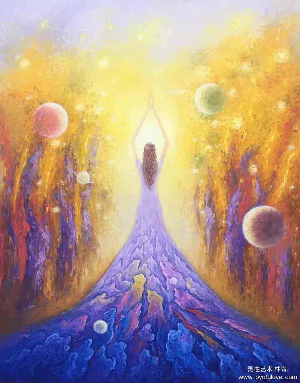 《生命之花》灵性画家林肯肯《源头》灵性画家林肯肯《生命实相》灵性